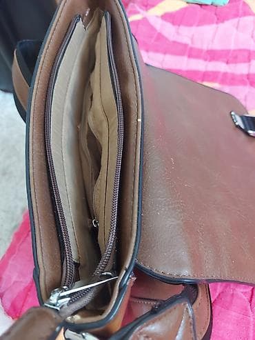 nine west torba za plazu: Ženska crossbody torba – braon - Materijal: eko koža, glatke teksture — 4