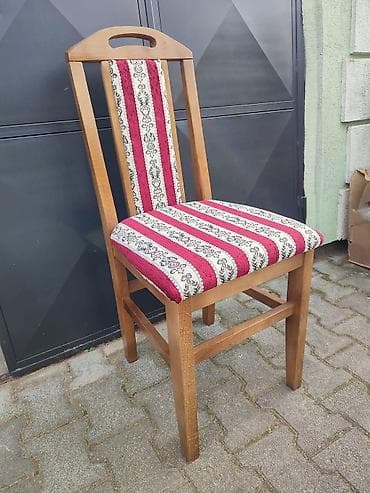 plasticni stolovi i stolice nova pazova: Drvena trpezarijska stolica sa naslonom - Konstrukcija: masivno drvo — 6