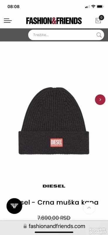 kaput od vestacke koze: Winter cap, Diesel, color - Black — 4
