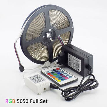 televizori 32 inca: RGB led traka - 5m SMD 5050 Paket sadrži: 5m LED trake, daljinski, IR — 2
