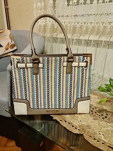 Elegantna ženska torba za rame/ručno nošenje - Materijal: kombinacija