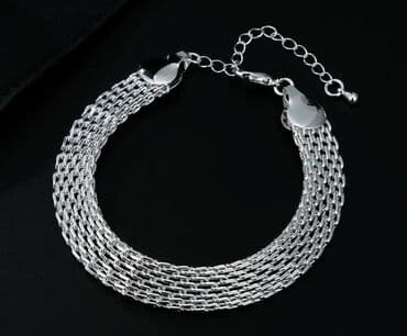 Bracelets: Set: Bracelet, Necklace, Material: Silver — 7