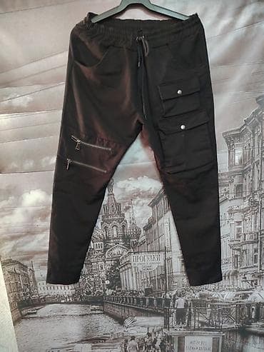 hugo boss komplet trenerka: Muške crne cargo trenerke/jogger pantalone. - Materijal: mekana — 1