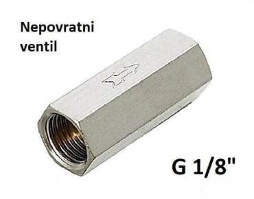kompresor 10 bar: Nepovratni ventil G 1/8" Opis: - Metalni nepovratni (jednosmerni) — 3