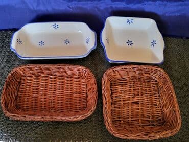 Kuhinjski setovi: Porcelanske 1 nove,vintaz posude. Univezalne posude,obe u — 6