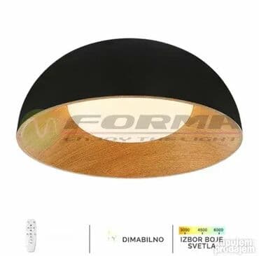 led lampe sa natpisom: Plafonjera, bоја - Crna, Novo — 1