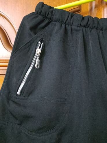 eko koza pantalone: 2XL (EU 44), Saten, bоја - Crna — 3