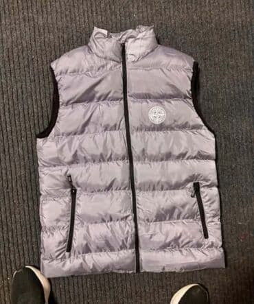 Prsluk, 2XL, Stone Island, bоја - Siva, Poliester