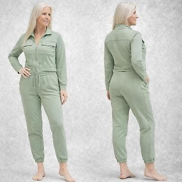 Ženski komplet – trenerka sa crop jaknicom, pastelno zelena Obučena na lalafo.rs Ženski komplet – trenerka sa crop jaknicom, pastelno zelena Obučena