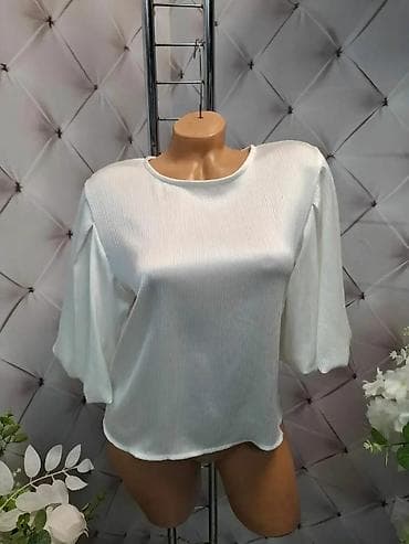 til suknja: Ženska elegantna bluza sa 3/4 širokim rukavima - Materijal: lagan — 4