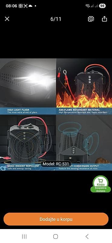 stalak za tablet: Ultrazvučni rasterivač glodara za automobil – Model RC-531 - Namena — 3