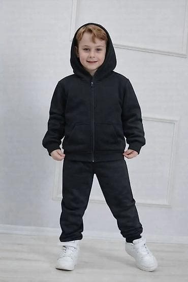 polo majice za bebe: Dečiji komplet Termo trenerke – gornji deo sa kapuljačom i donji deo — 1