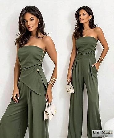 kombinezoni 2023: Ženski elegantni kombinezon bez naramenica – Emi Moda, Made in Italy — 5