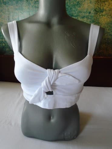 helanke sa trakom oko stopala: S (EU 36), Cotton, Single-colored, color - White — 1