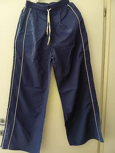 Donji deo: Sportske široke pantalone – tamnoplave - Model: ravne, široke — 1