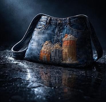 torba fashion bags: Džins torba – ručno pravljena tote/šolder torba od farmerki - — 7