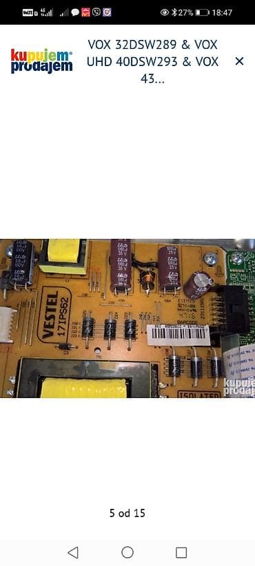 dozer za lekove: VOX LED televizori – delovi i ploče Dostupni delovi i oznake sa — 6