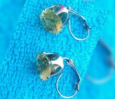 srebrna torbica sa cirkonima: Hoop earrings, Material: Silver — 1