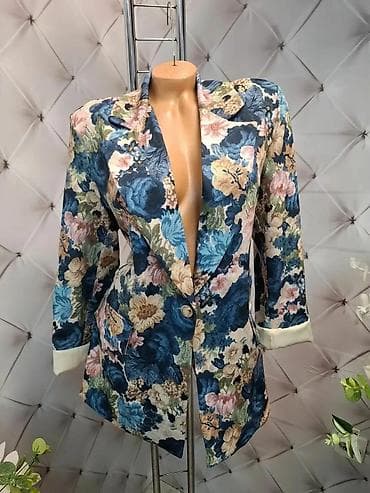 crocs papuce bele: Ženski blejzer sa cvetnim dezenom - Kroj: klasičan sako sa reverima — 4