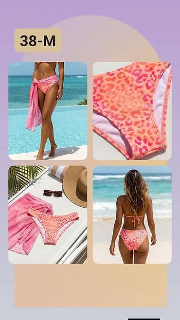 pantalone za plažu: Donji deo bikinija – veličina 38/M - Model: klasičan kroj sa — 1