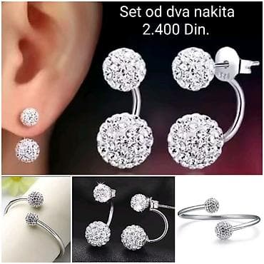 Elegantni posrebreni set od dva nakita sa žigom S925 od hirurskog
