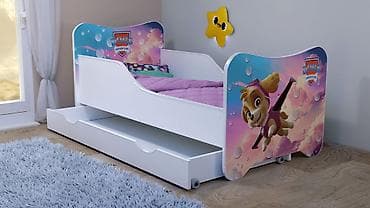 ogradica za krevet ikea: Dečiji Krevet 160x80 cm Happy Kitty Sky + Fioka - Krevet za decu sa — 1