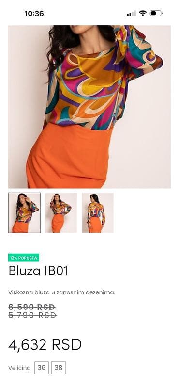 grcki nakit: Prelepa bluza od 100% viskoze. Naznačena je veličina 46 ali prema mom — 3