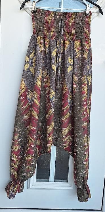 pantalone za plažu: Begi pantalone – model sa širokim, spuštenim krojem i elastičnim — 1