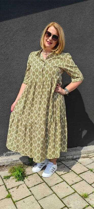 plisane haljine: Haljina 2400din Veličine L/XL i XL/2XL Model pogodan za punije dame — 1