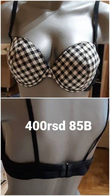 Grudnjak sa žicom i blagom postavom, karo dezen u crno-beloj na lalafo.rs Grudnjak sa žicom i blagom postavom, karo dezen u crno-beloj