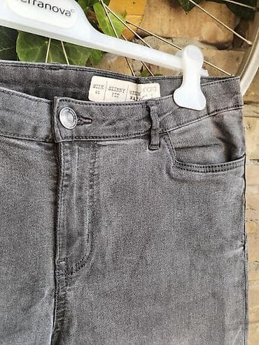 srednji koferi: Esmara ženske farmerke, siva boja (stone/grey wash), skinny fit — 3