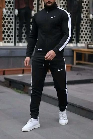 muške trenerke: Trenerka Nike, bоја - Crna — 1