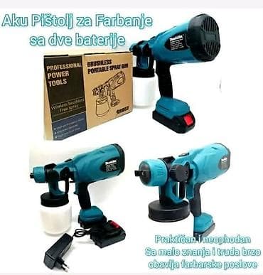 rapidografi cena: Makita akumulatorski pistolj za farbanje Cena 6900dinara Opis — 1