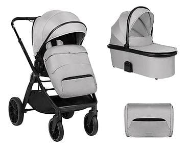 bebetto kolica: KIKKA BOO Kolica TIFFANY light grey set 2u1 sa tvrdom korpom Opis: - — 2