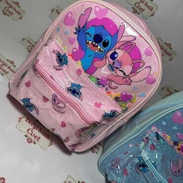 uske pantalone sa visokim strukom: Kid's backpack, For girls, color - Pink — 3