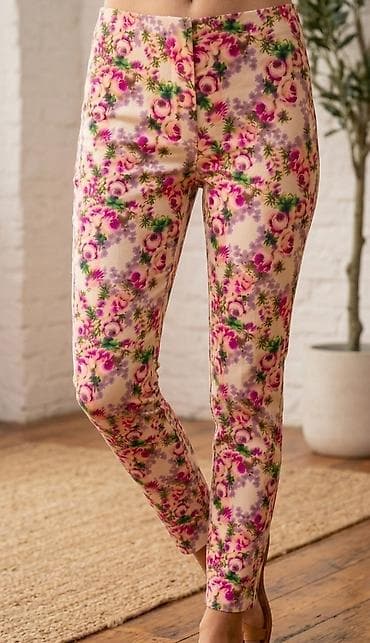 pantalone lidl: Ženske pantalone sa cvetnim printom - Kroj: uske, ravne nogavice do — 1