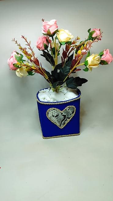 Prehrambeni proizvodi: Dekorativna aranžmana od veštačkog cveća u saksiji - Aranžman sa — 6