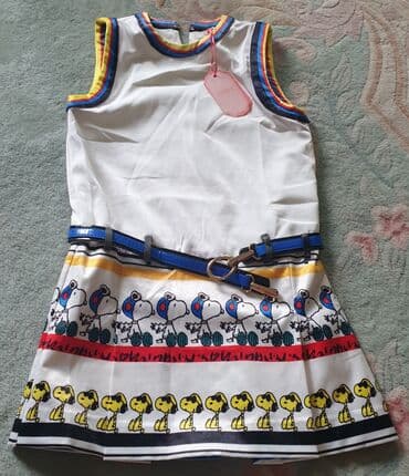 new yorker нови сад – слике: Snoopy - Snupi bela letnja ultra mini haljina sa kaisem. Materijal — 3