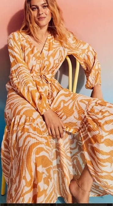 l credi torbe: Nov H&M kaftan od 72% viskoze, na kopčanje, vezuje se u pojasu, L — 5