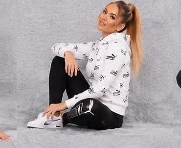 tigraste helanke: Ženska sportska kombinacija – dukserica sa kapuljačom i helanke - — 4