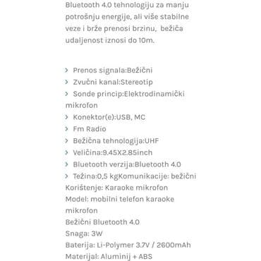 pritisak u gumama 15570 r13: PONOVO DOSTUPNO U crnoj boji Odlican karaoke mikrofon sa zvucnikom — 3