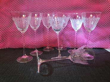 swarovski case za vino cena: Case za vino,Rosenthal,kristal,rucni rad Nemacka 70te. Case tanak — 2
