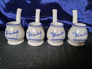 cediljka za cvarke: Porcelanske casice za zestoko pice,nemacke iz 70ih. Komada 4 u — 6