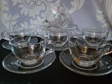 porcelanske solje za caj: Solje nove za kafu,caj pasabahce. Solje puno staklo,bezbojne,sve na — 4