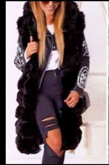 c a zimske jakne: S (EU 36), Faux fur, color - Black — 2