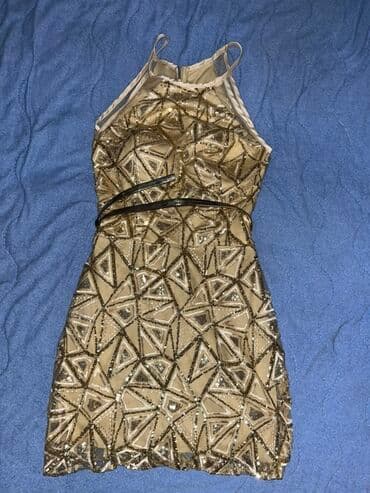 Women's Clothing: S, color - Gold, Cocktail, With the straps — 1