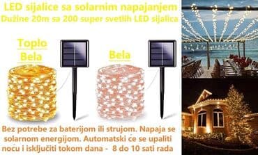 noćna lampa na dodir: 2400din Super briljantne LED sijalice sa solarnim napajanjem: 1 paket — 1
