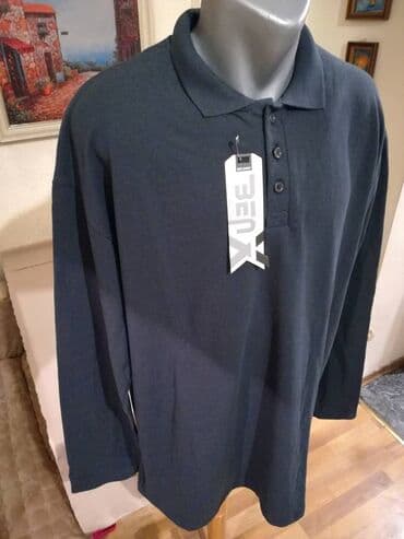 pantalone bez kaisa: Nova velika muska pamucna kosulja sa kragnom Benx Siva 4XL. Odlicna — 3
