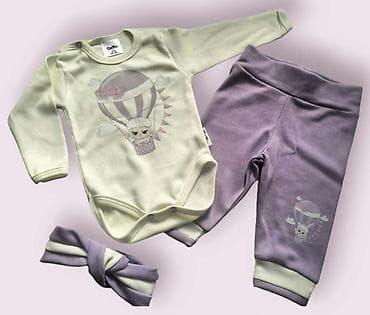 Farmerke: 3 delni kompletic Vel 56-62 dvobroj do 3 meseci 68 do 5 meseci 74 do 9 — 2