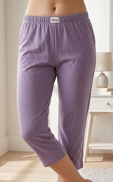 Ženske kapri pidžama-pantalone Disney - Boja: ljubičasta sa sitnim